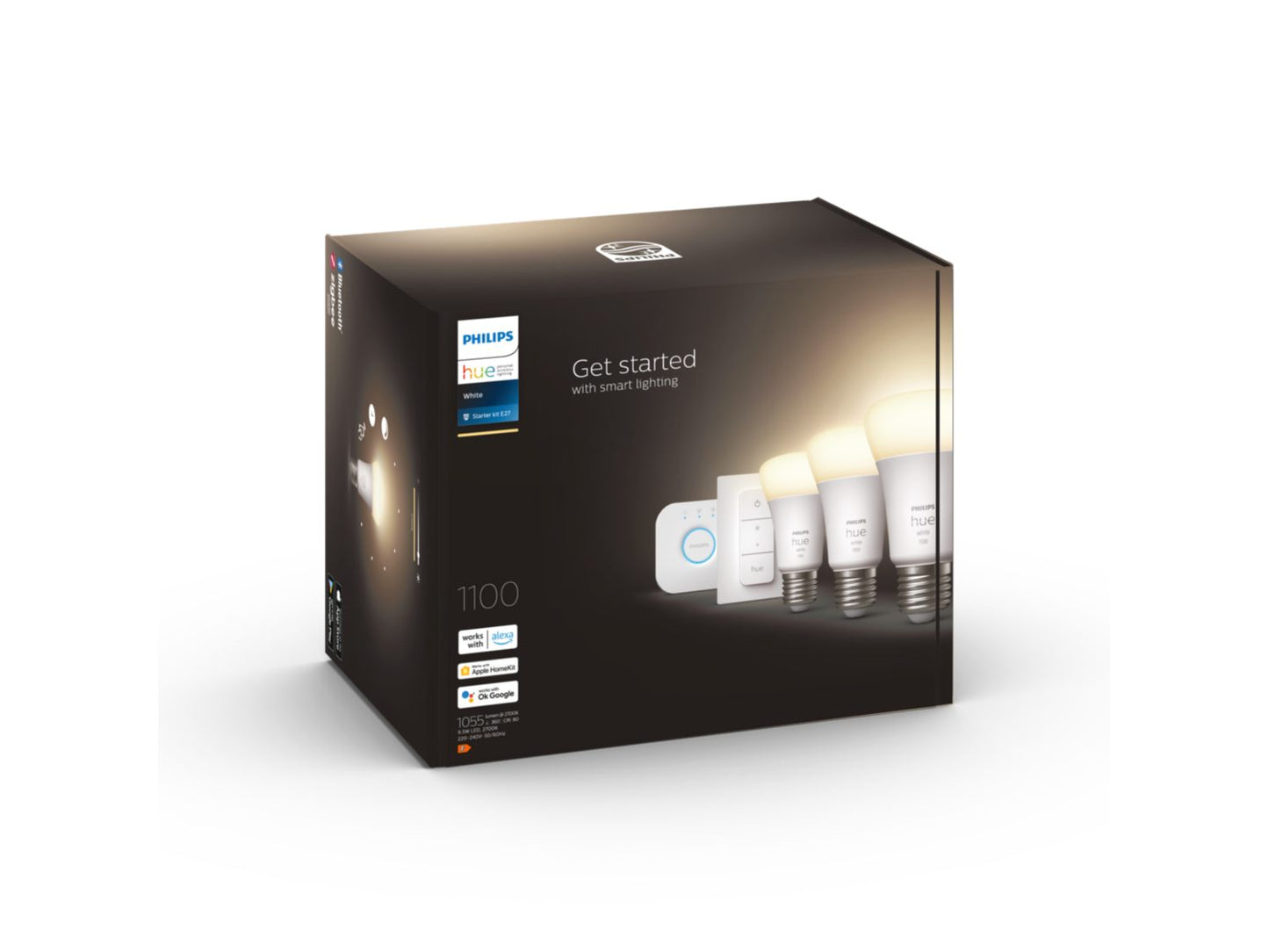 Philips Hue White E27 3er Starter Set inkl. Dimmschalter 75W