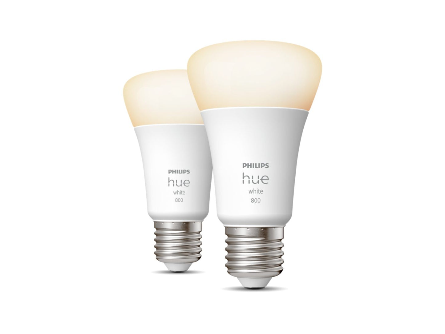 Philips Hue White E27 60W, smarte LED Lampe, Doppelpack