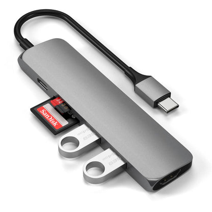 Satechi Type-C USB Passthrough HDMI Hub V2 space gray