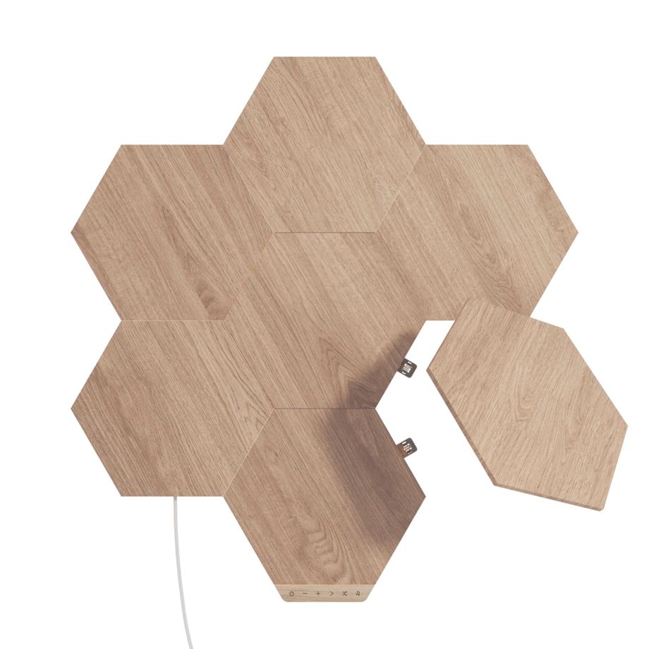 Nanoleaf Elements Wood Look Hexagons Starter Kit - 7PK