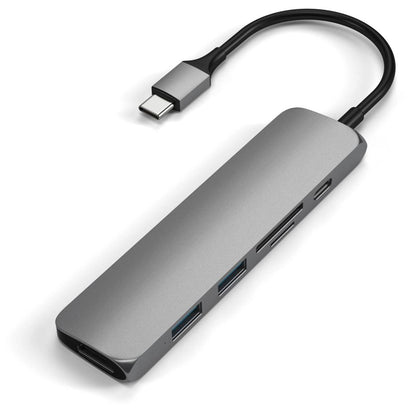 Satechi Type-C USB Passthrough HDMI Hub V2 space gray