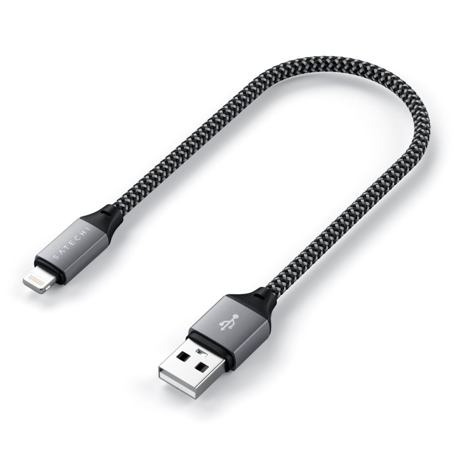 Satechi USB-A to Lightning Short Cable 25 cm space gray