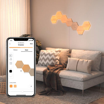 Nanoleaf Elements Wood Look Hexagons Expansion Pack - 3PK