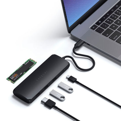 Satechi USB-C Hybrid Multiport Adapter with SSD Enclosure black