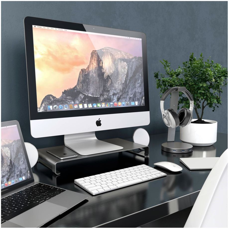 Satechi Slim Aluminum Monitor Stand space gray