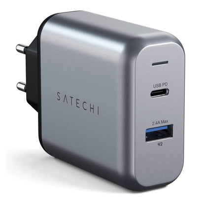 Satechi 30W Dual Port Wall Charger space gray