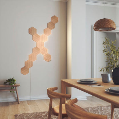 Nanoleaf Elements Wood Look Hexagons Starter Kit - 13 PK