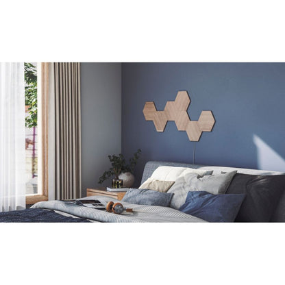 Nanoleaf Elements Wood Look Hexagons Starter Kit - 7PK