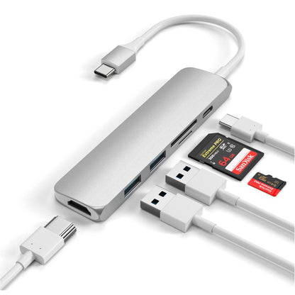 Satechi Type-C USB Passthrough HDMI Hub V2 silver