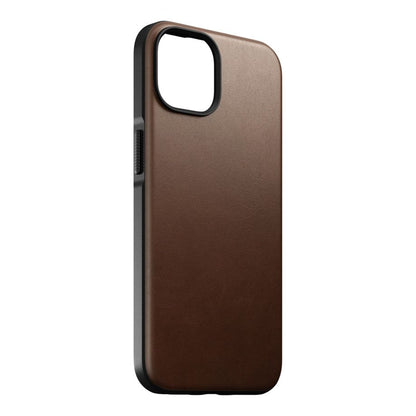 Nomad Modern Leather Case iPhone 14 Rustic Brown