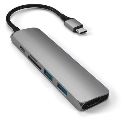 Satechi Type-C USB Passthrough HDMI Hub V2 space gray