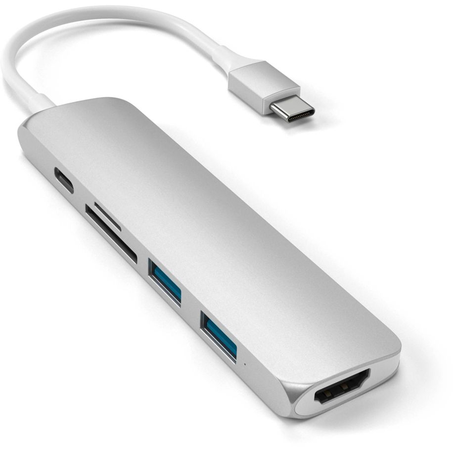 Satechi Type-C USB Passthrough HDMI Hub V2 silver