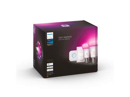 Philips Hue White & Col. Amb. E27 2er Starter Set 2x806lm Bluetooth, Dimmschalter