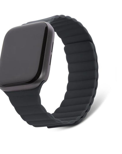 Decoded - Silicone Magnetic Traction Strap | Für Apple Watch 41/40/38mm | Charcoal